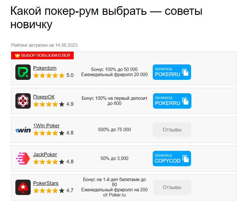 Poker.ru: все о покере - Сайт помог выбрать покер-рум
